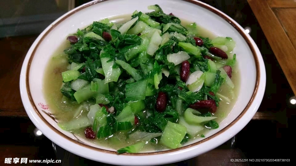 红豆青菜