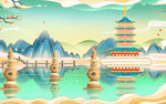 国潮风背景