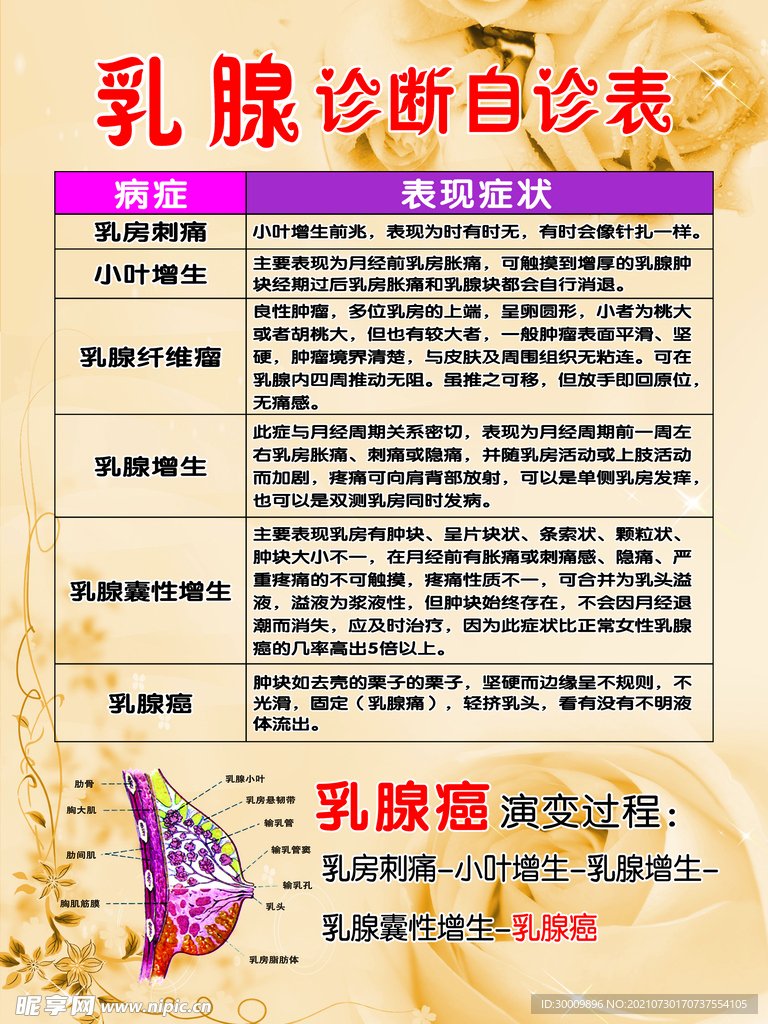 乳腺诊断自诊