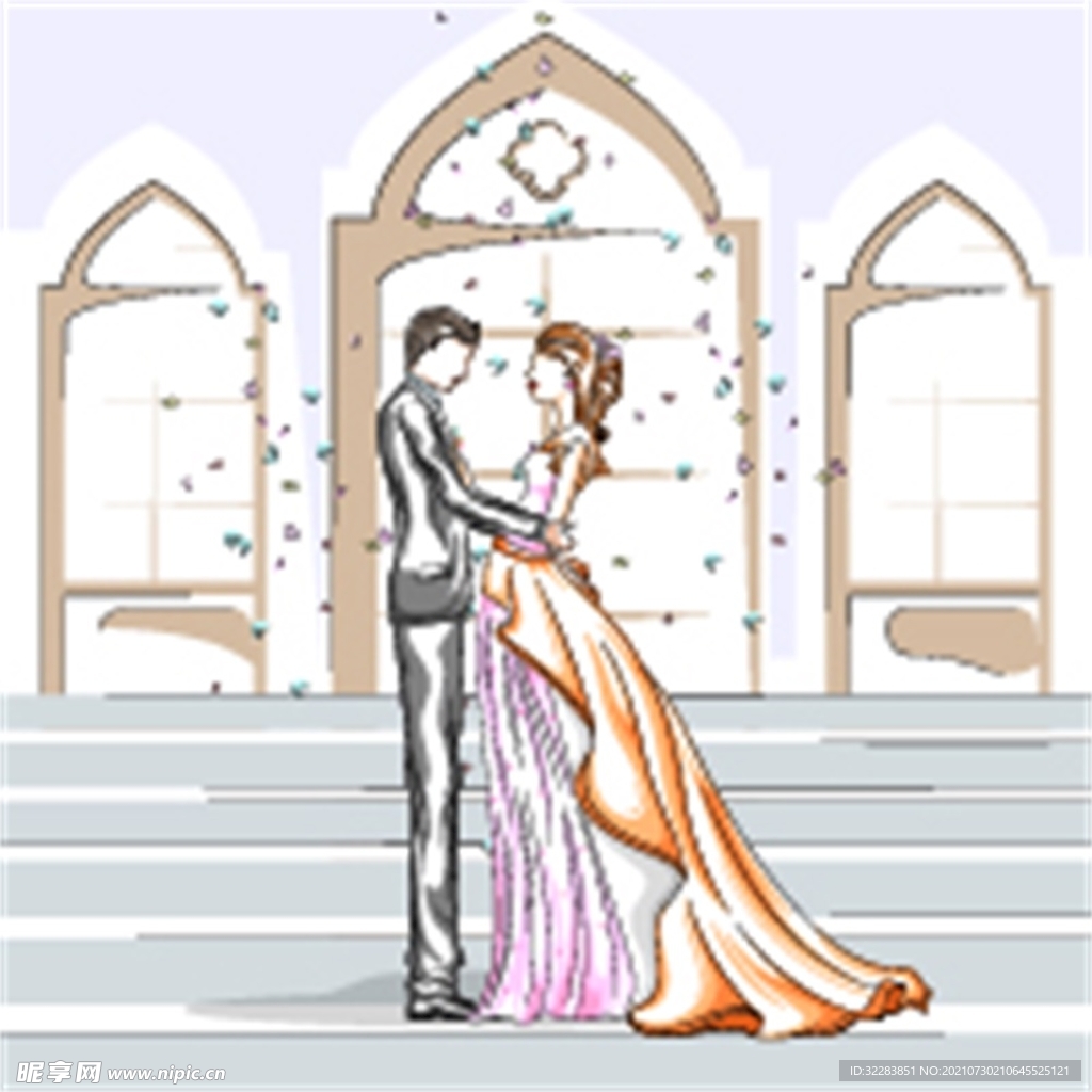 卡通婚礼
