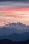 大山晚霞摄影