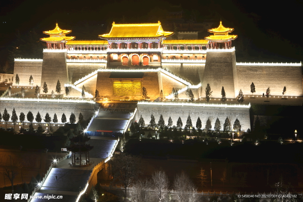 宝鸡金台观夜景