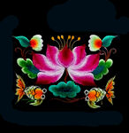 荷花绣品