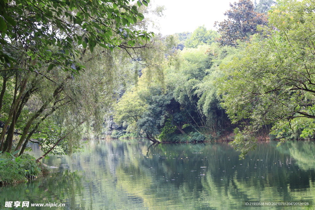 河道秘境密境水库山水湿地