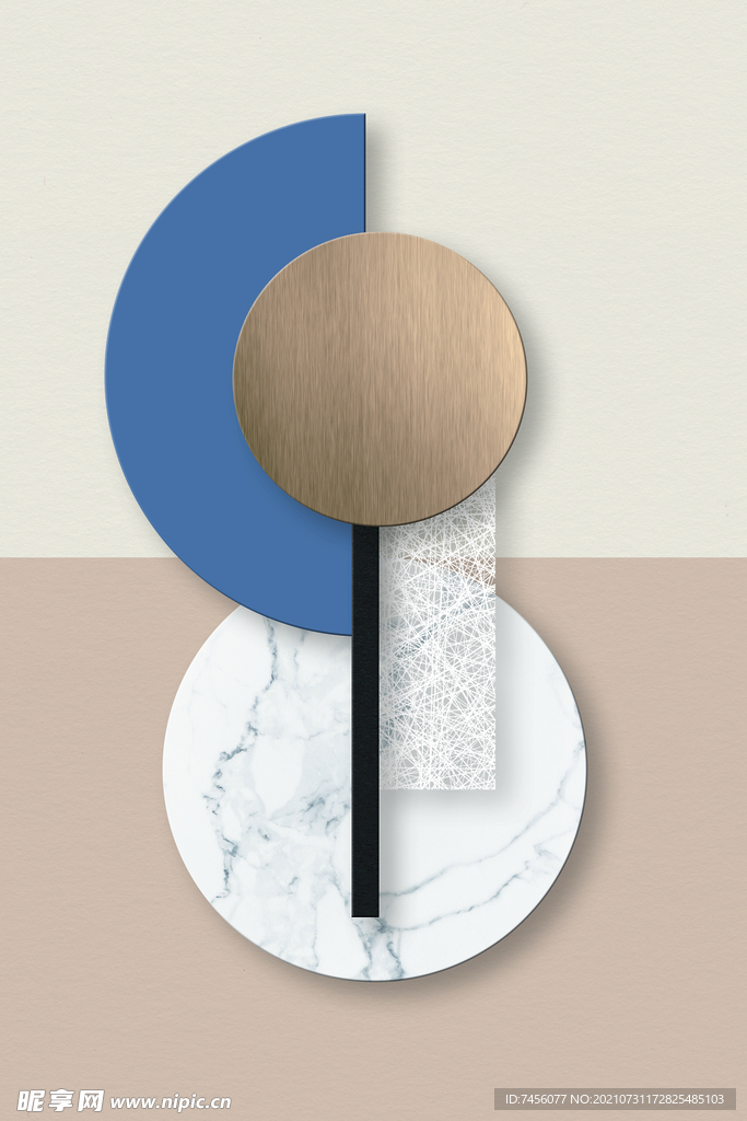 唯美圆时尚艺术拼图装饰画挂画