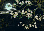复古烫金山水画