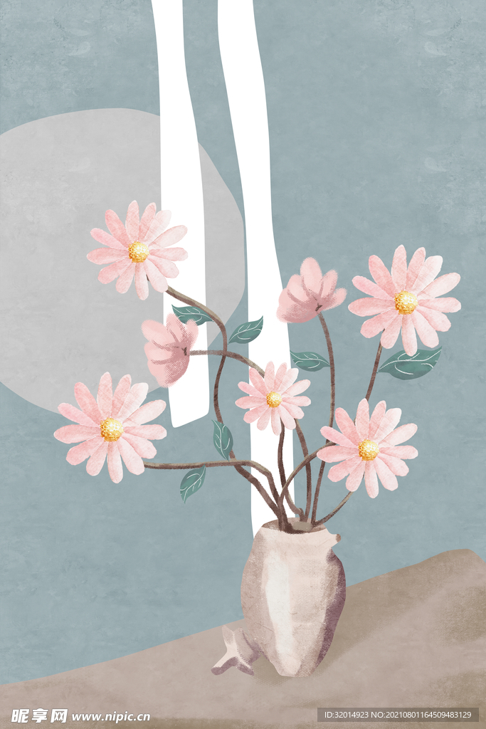 花瓶花卉装饰画