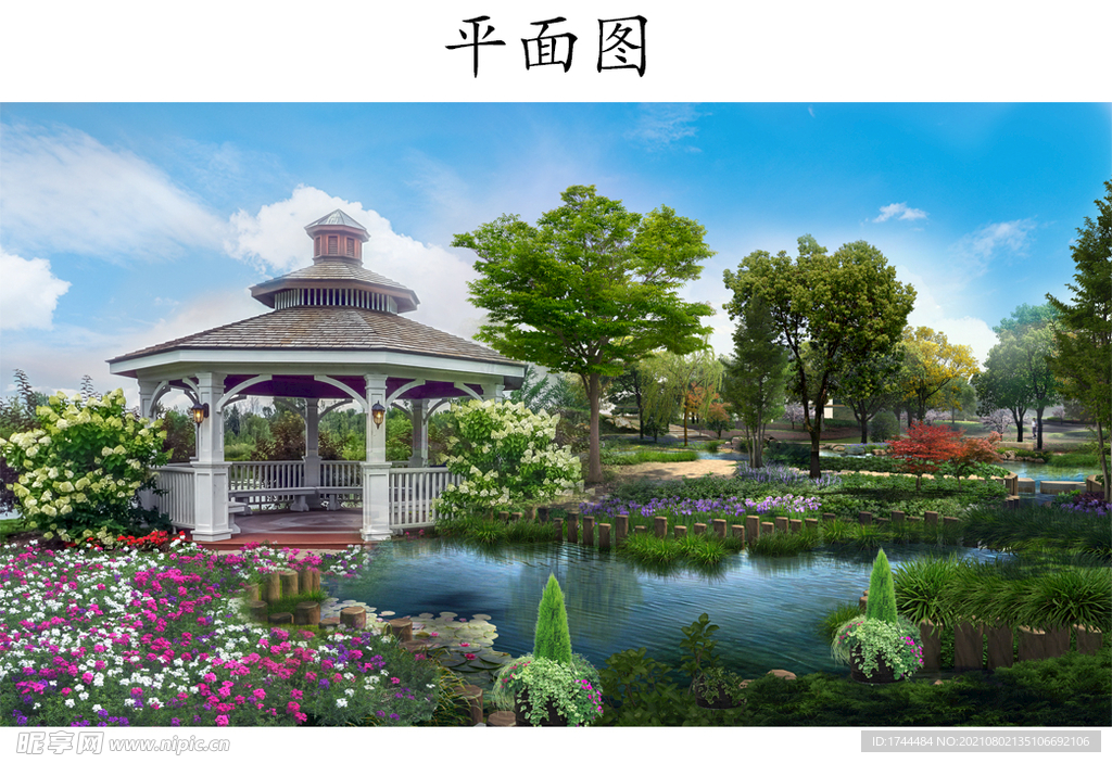 自然景观凉亭公园PSD源文件