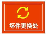 坏件更换处标识牌