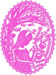 女孩剪纸