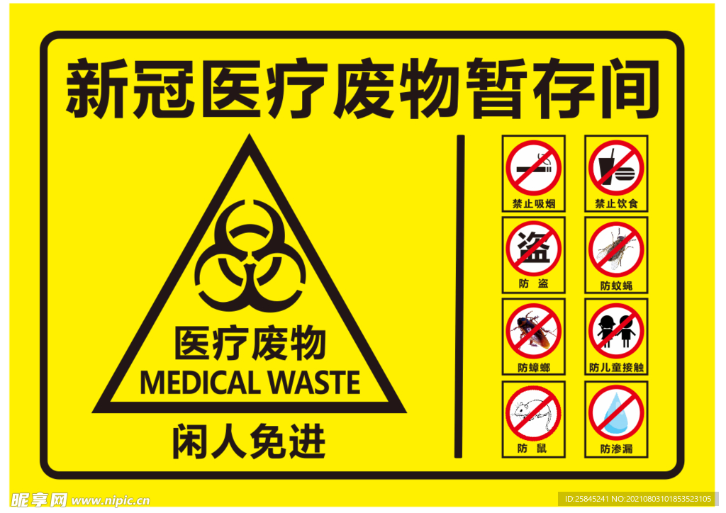 医疗废物标识牌