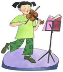 儿童画小提琴