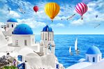 爱琴海城堡热气球
