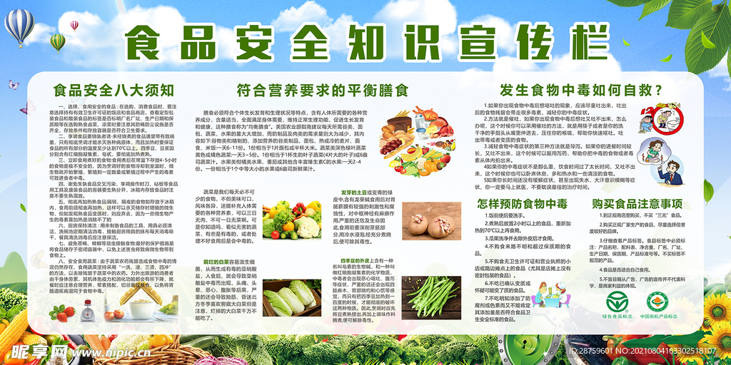 食品安全知识宣传栏