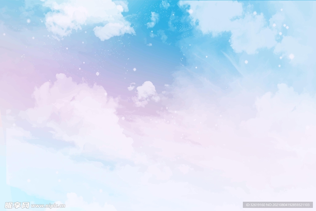 水彩天空背景