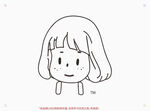 带雀斑的卡通女孩头像