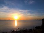 奥克兰海滨夕阳风光