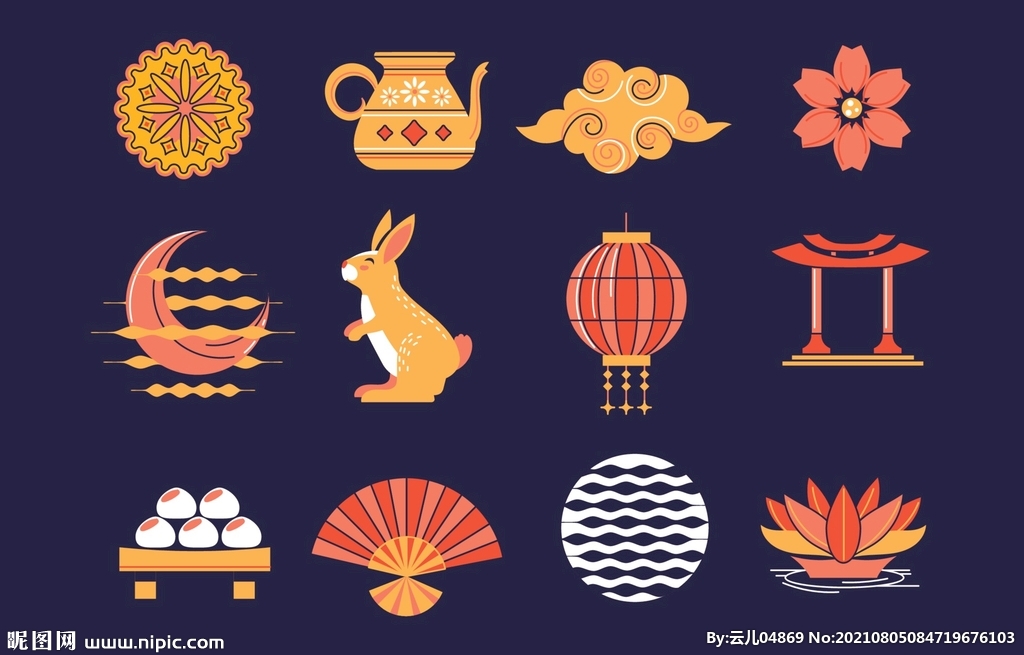 中秋节图标  