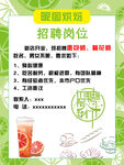 甜品店招聘海报
