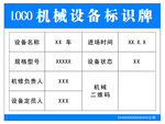 机械设备标识牌