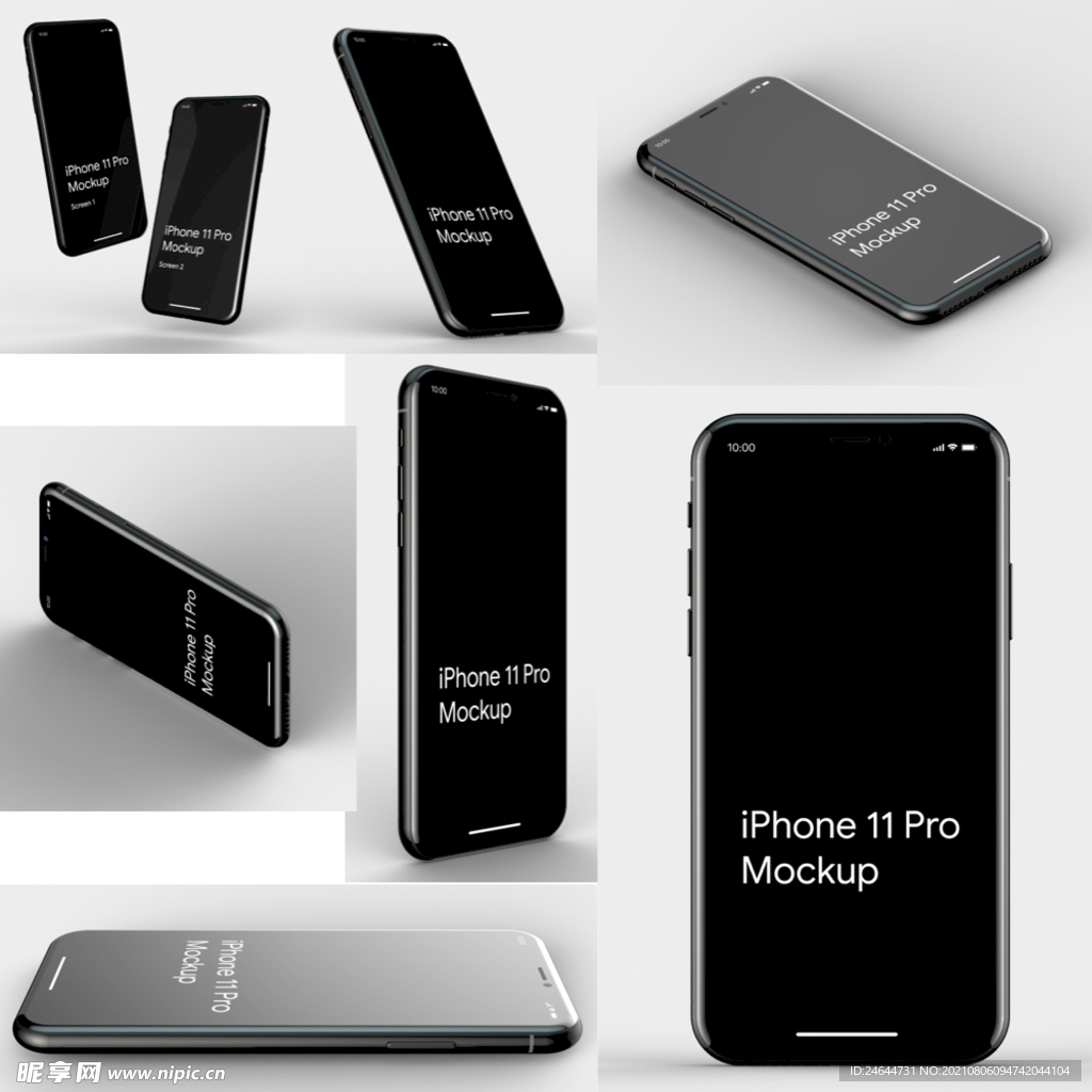 黑色iphone11样机素材