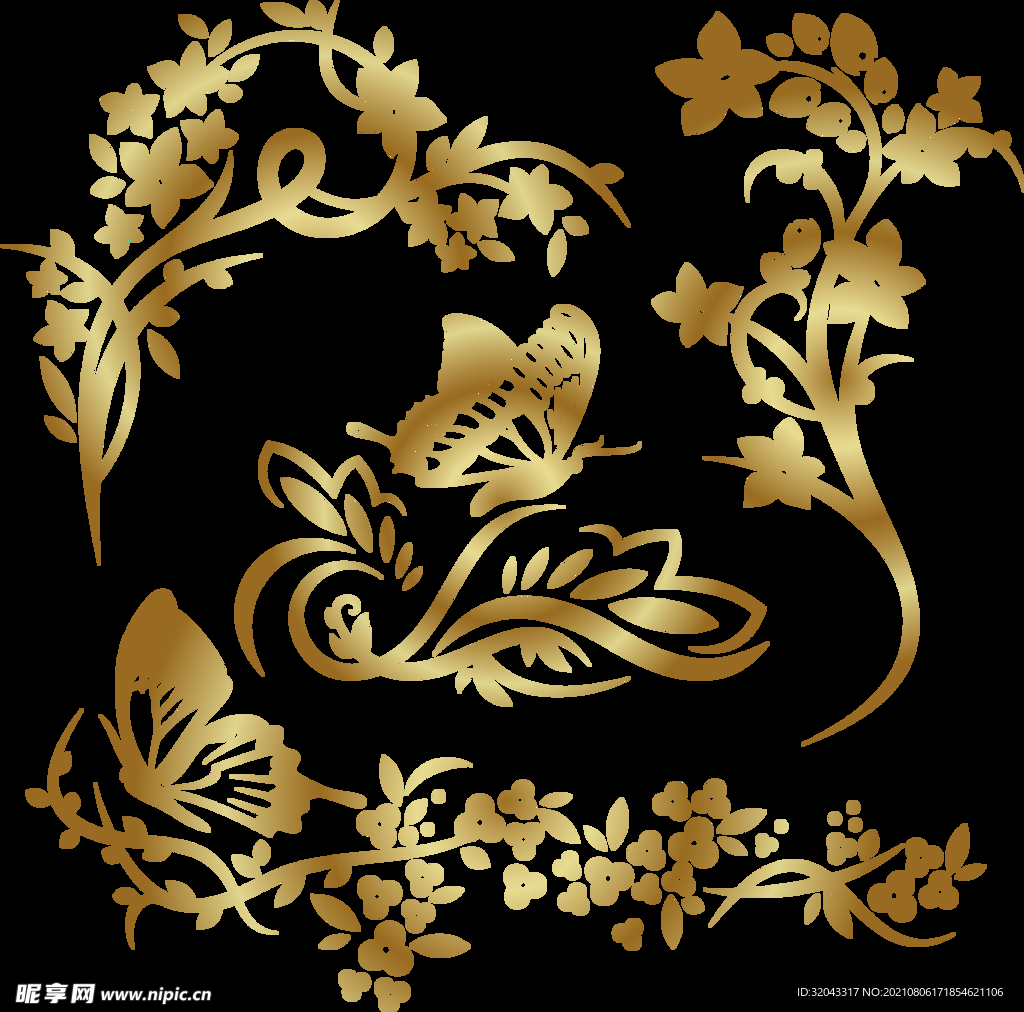 金色花纹