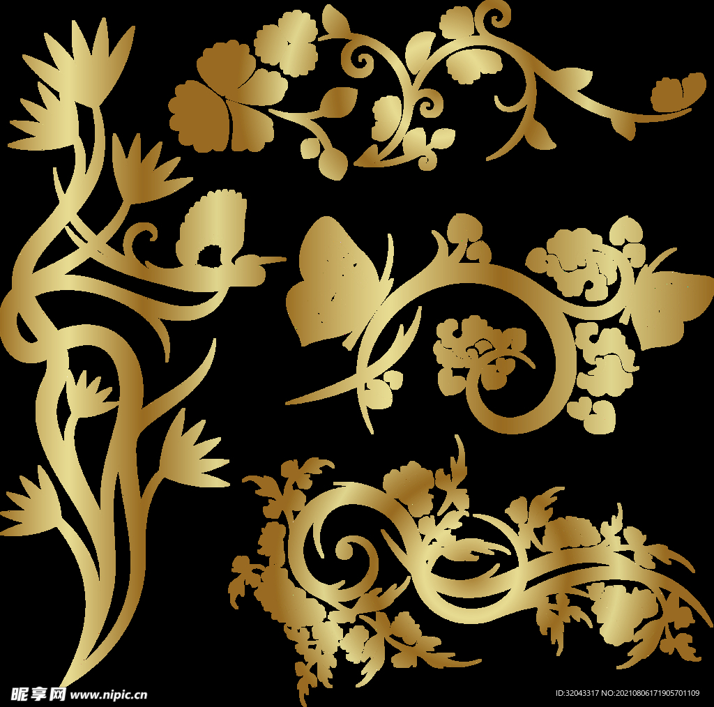 金色花纹