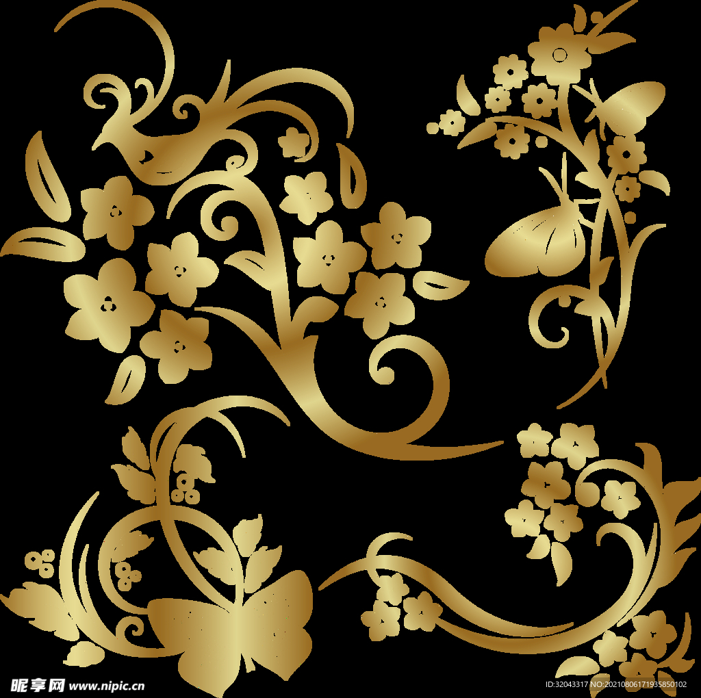 金色花纹