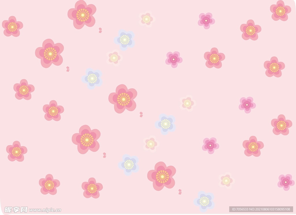 小樱花 花朵 矢量花朵
