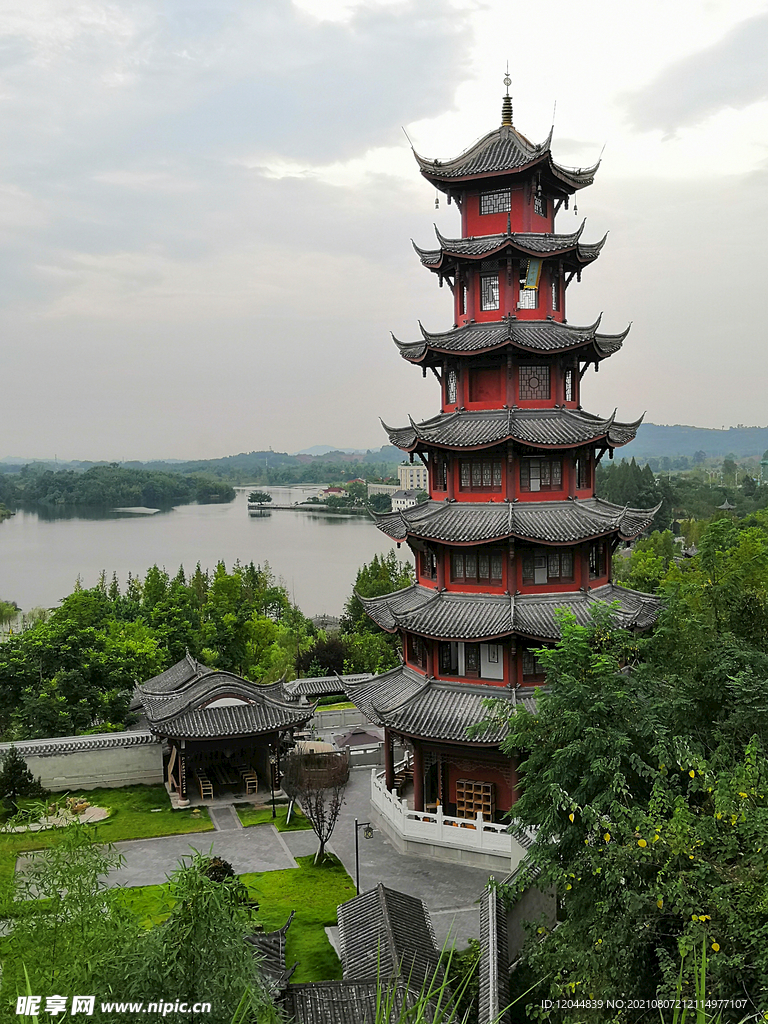 双桂湖七重宝塔