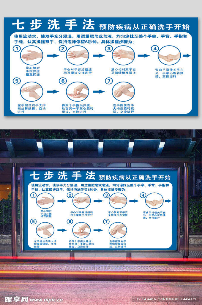 七步洗手法正确洗手方法