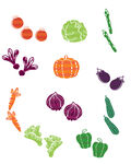 常用的蔬菜手绘剪影