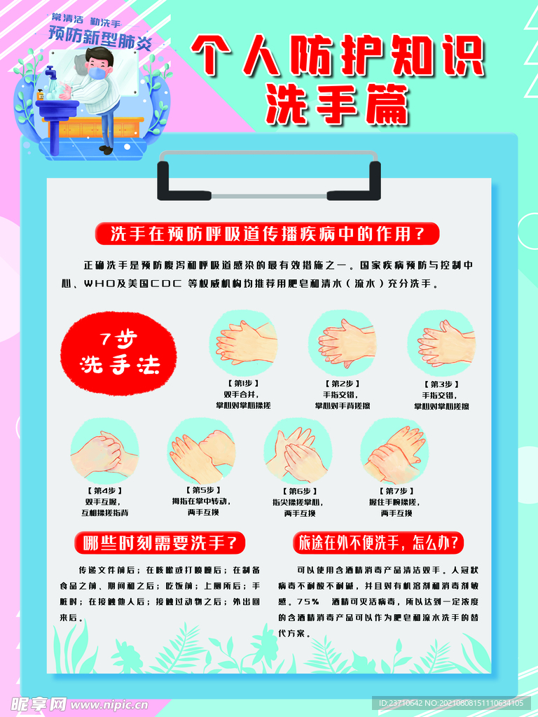 洗手宣传海报