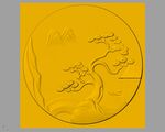 CAD浮雕装饰画3D模型