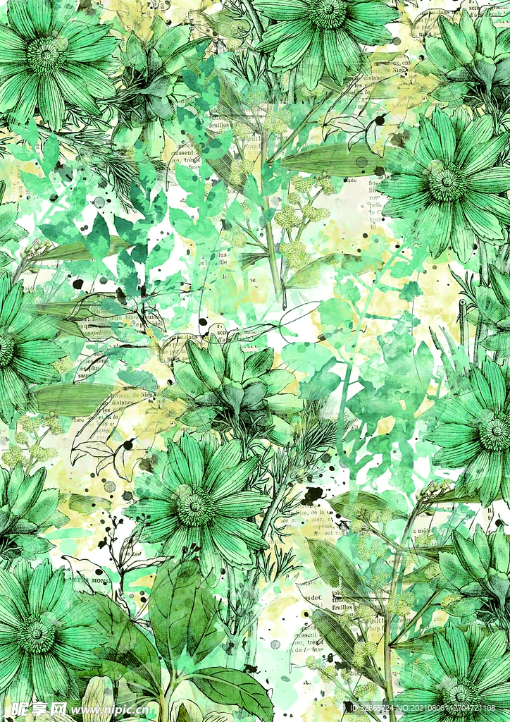 复古花