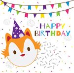 卡通动物生日  