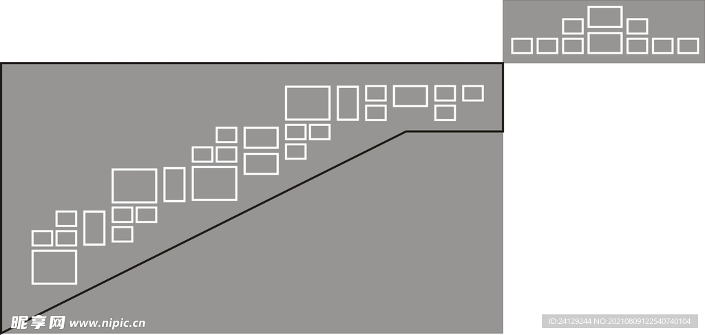 楼梯照片墙排版