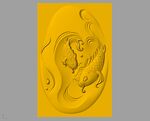 CAD浮雕装饰画3D模型
