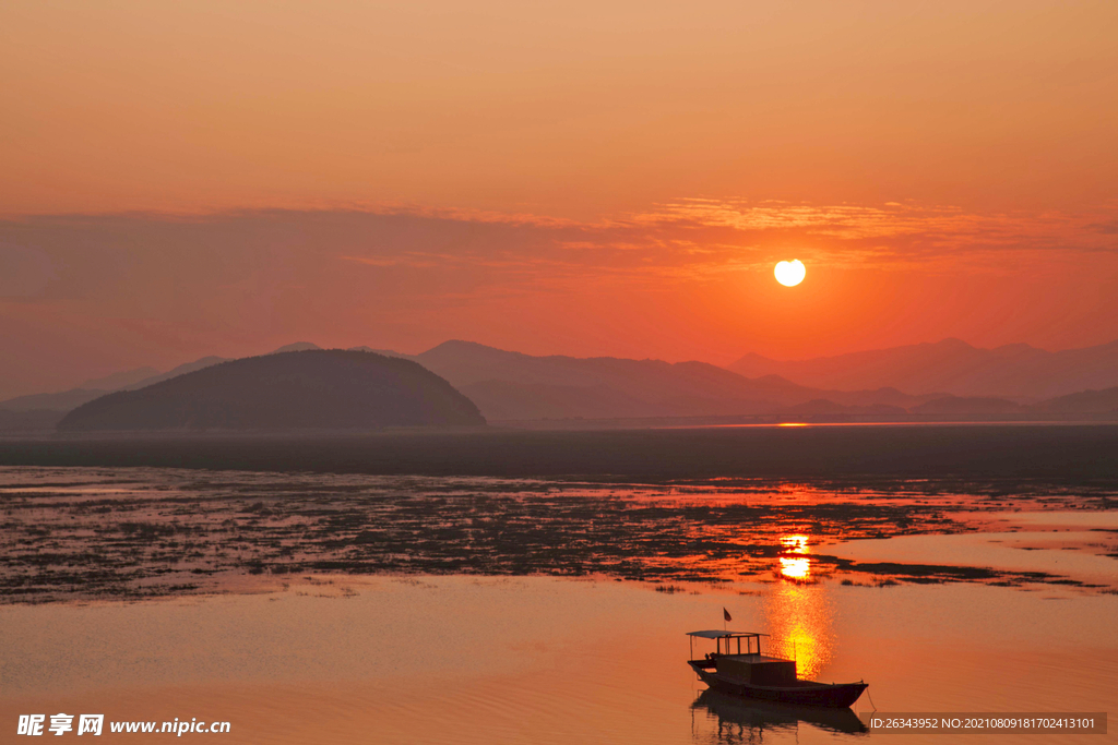 鄱阳湖夕阳