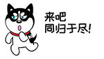 哈士奇车贴          