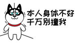 哈士奇车贴          