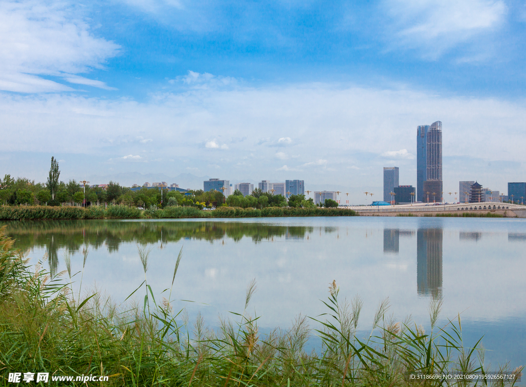 阅海湾水上公园 公园湖景