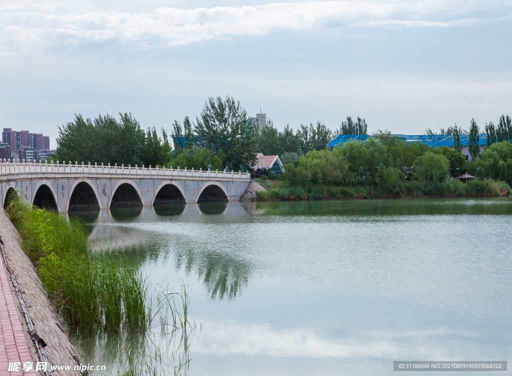 阅海湾水上公园 公园湖景