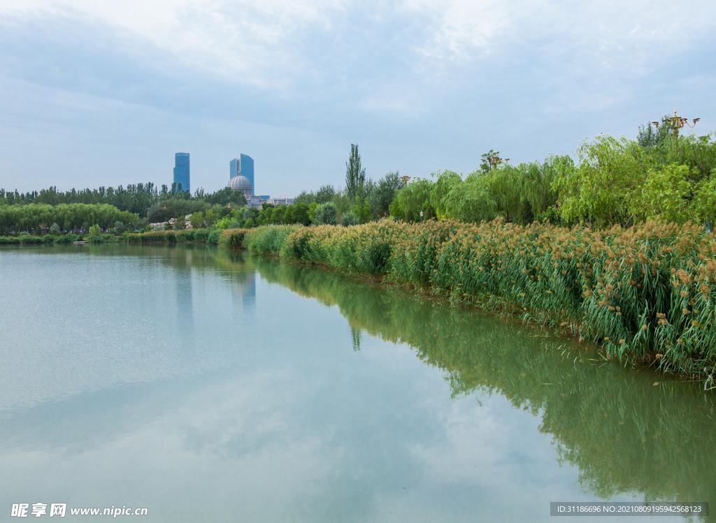 阅海湾水上公园 公园湖景