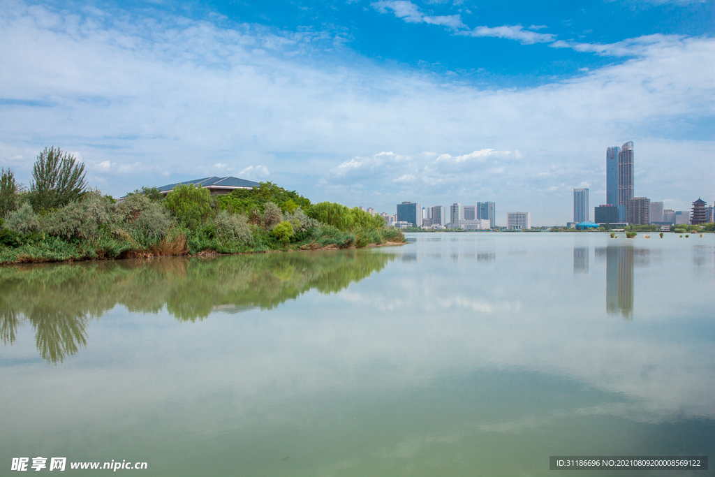 阅海湾水上公园 公园湖景