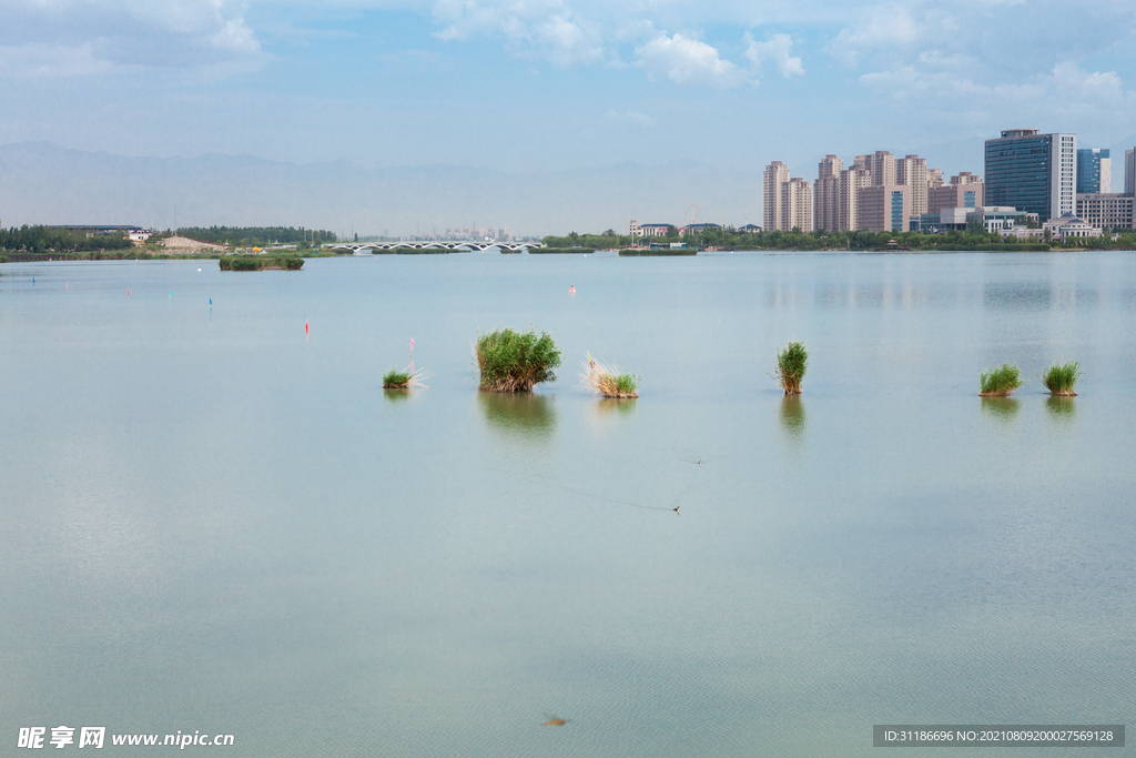 阅海湾水上公园 公园湖景