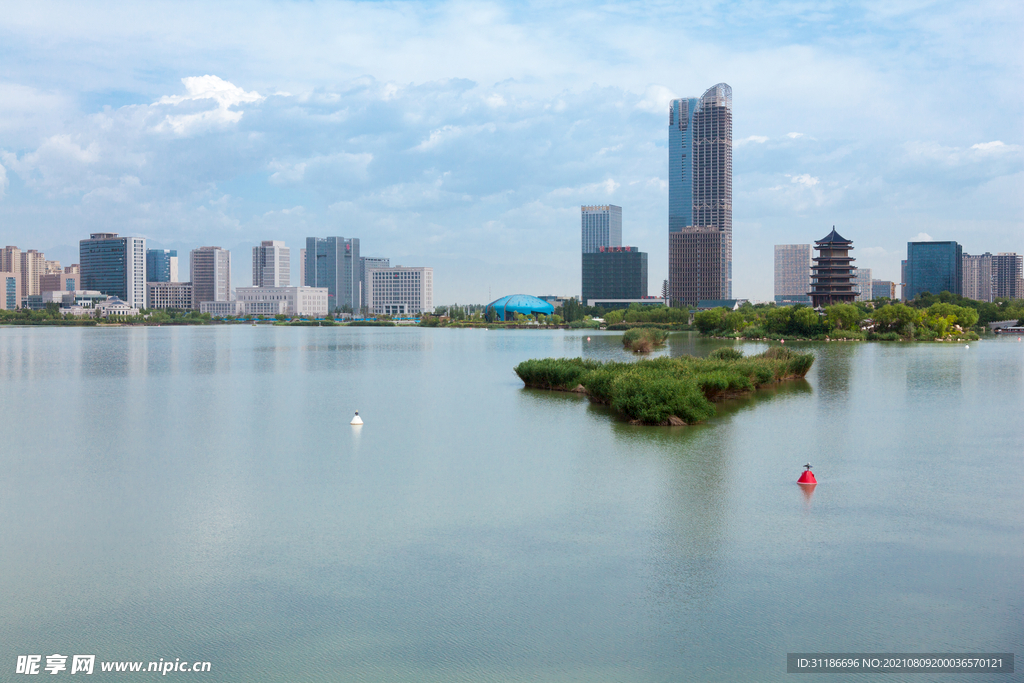 阅海湾水上公园 公园湖景