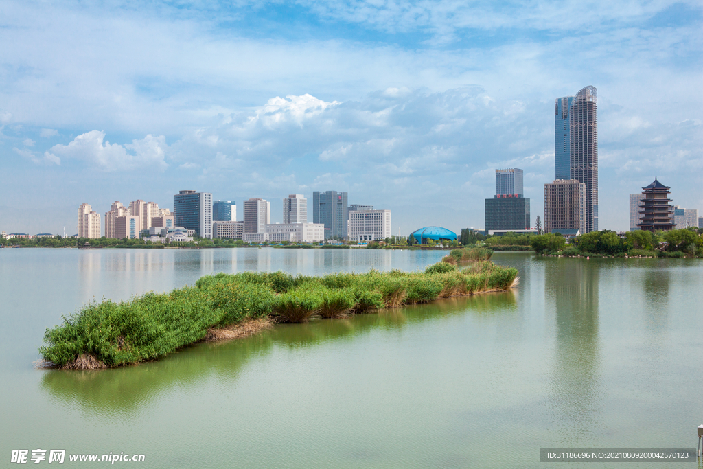 阅海湾水上公园 公园湖景