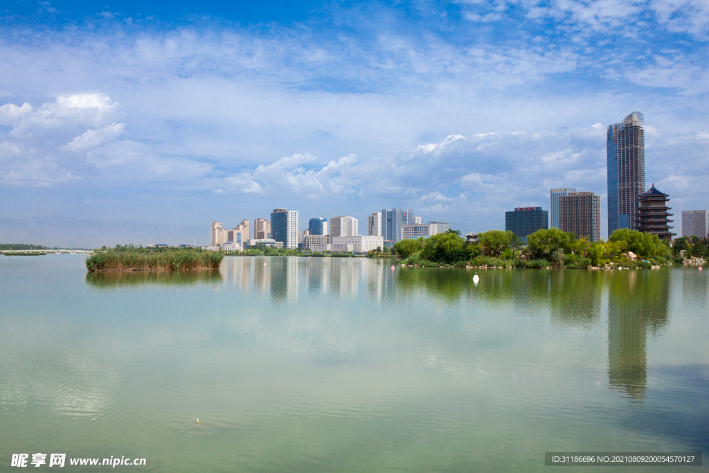 阅海湾水上公园 公园湖景