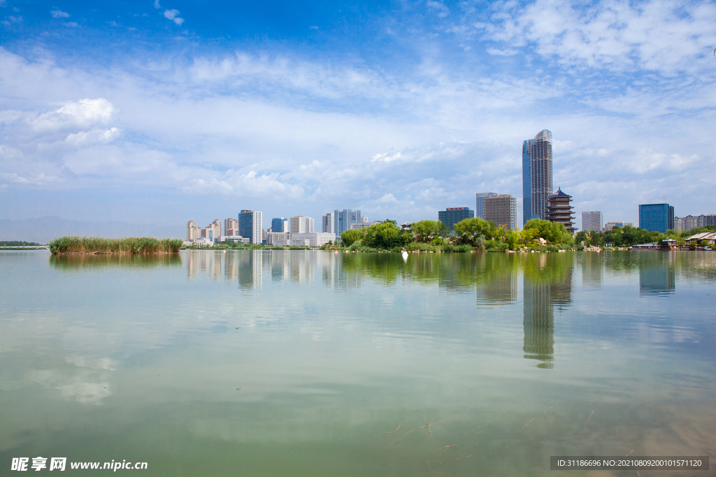 阅海湾水上公园 公园湖景